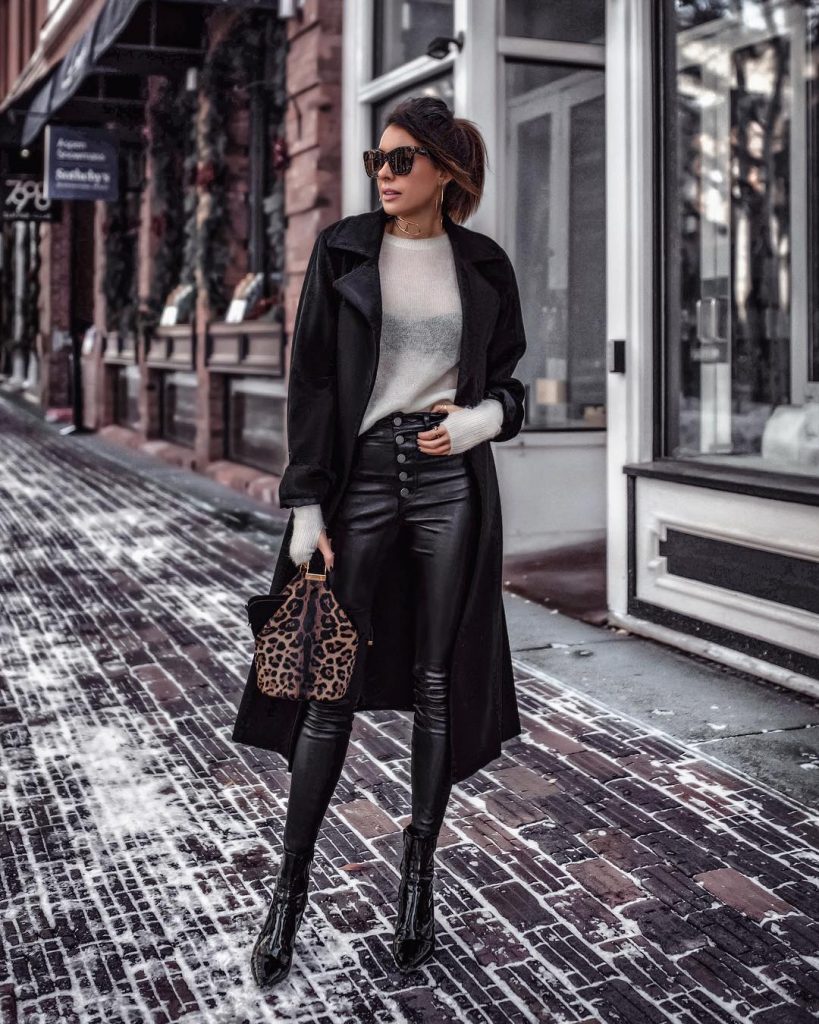 Fashionable winter trends 2020 for those over 40- leather